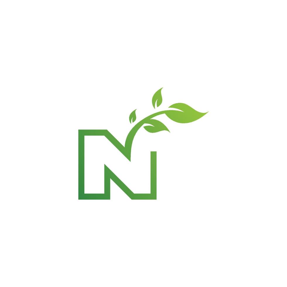 n-Blatt-Logo-Design und Premium-Vektorvorlagen vektor