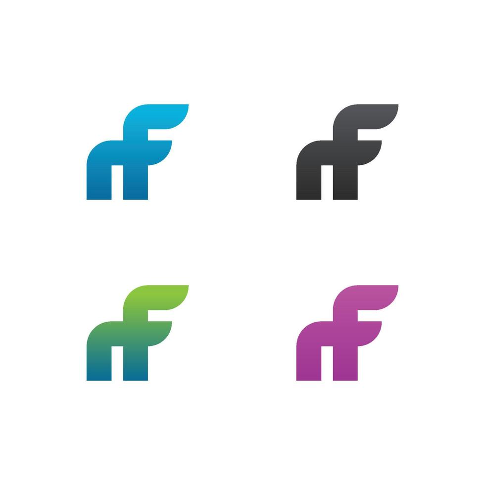 f logotyp design och premie vektor mallar