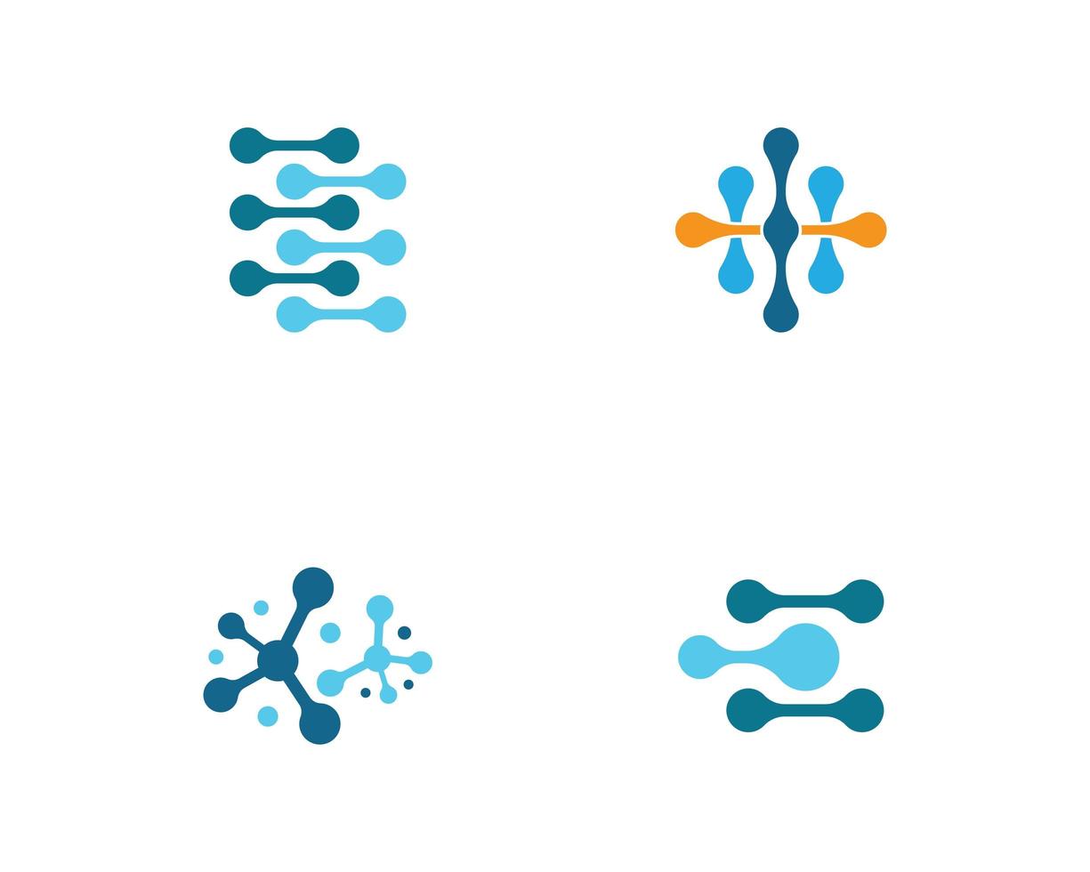 Molekül Logo Icon Set vektor