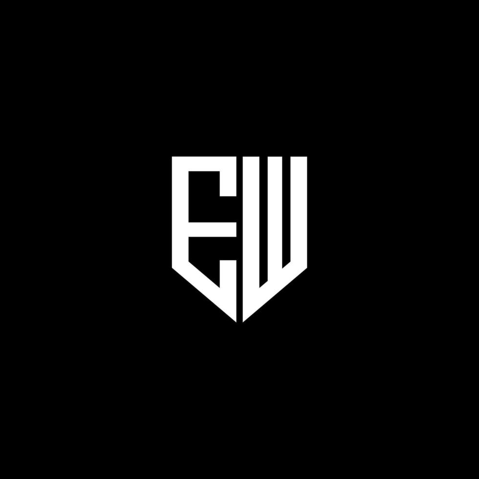 ew brev logotyp design med svart bakgrund i illustratör. vektor logotyp, kalligrafi mönster för logotyp, affisch, inbjudan, etc.