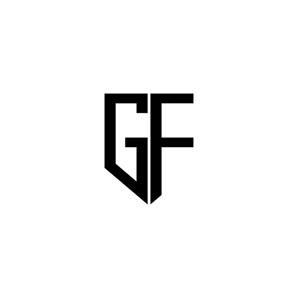 gf-Brief-Logo-Design mit weißem Hintergrund in Illustrator. Vektorlogo, Kalligrafie-Designs für Logo, Poster, Einladung usw. vektor