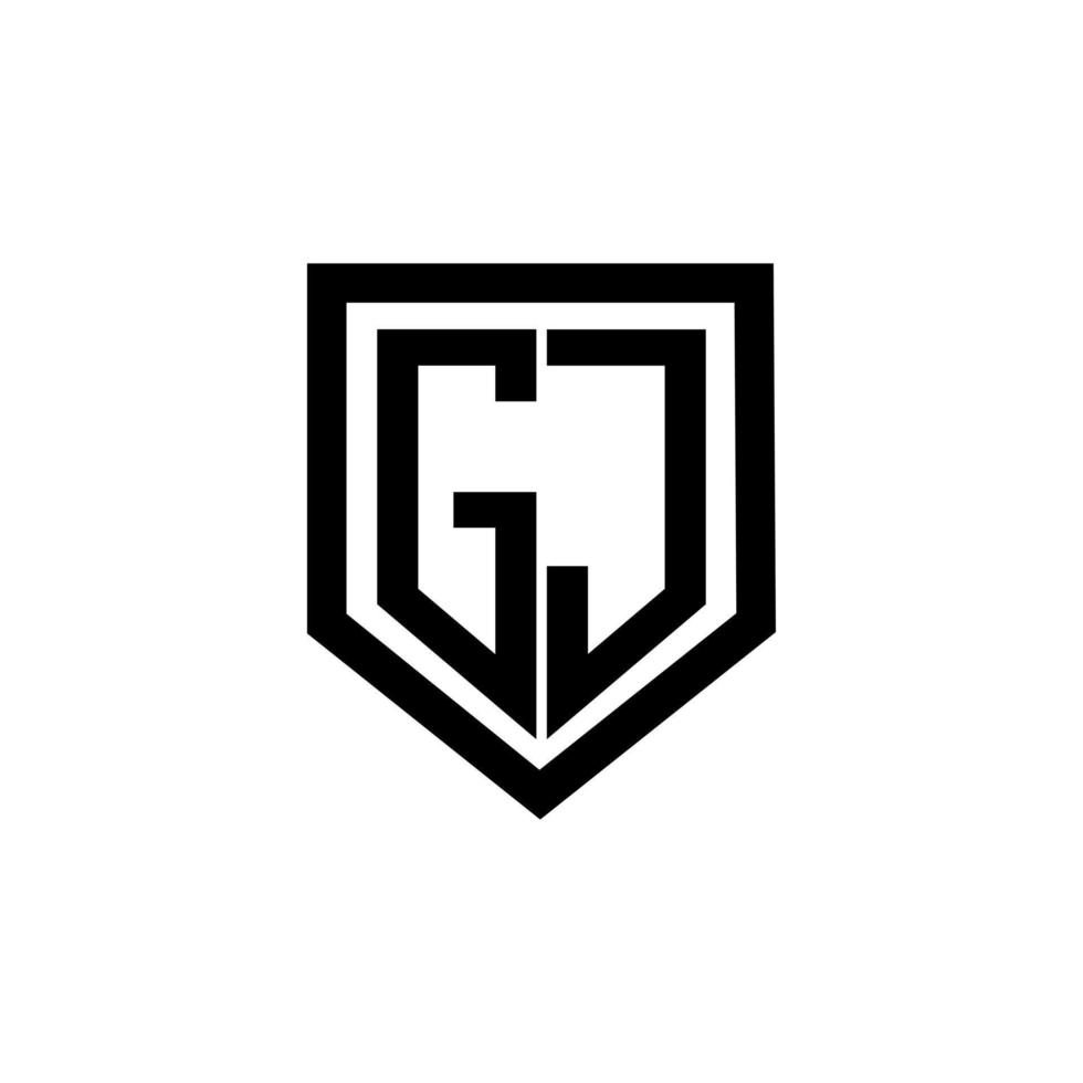 gj-Buchstaben-Logo-Design mit weißem Hintergrund im Illustrator. Vektorlogo, Kalligrafie-Designs für Logo, Poster, Einladung usw. vektor