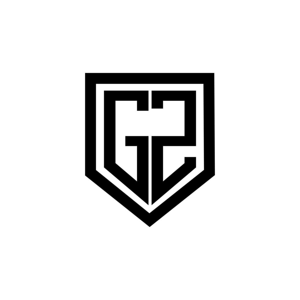 gz-Buchstaben-Logo-Design mit weißem Hintergrund im Illustrator. Vektorlogo, Kalligrafie-Designs für Logo, Poster, Einladung usw. vektor