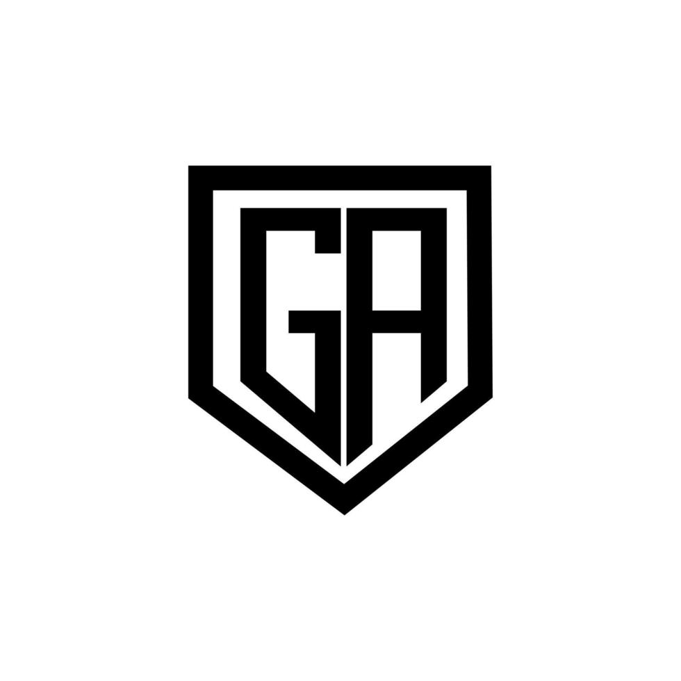 ga brev logotyp design med vit bakgrund i illustratör. vektor logotyp, kalligrafi mönster för logotyp, affisch, inbjudan, etc.