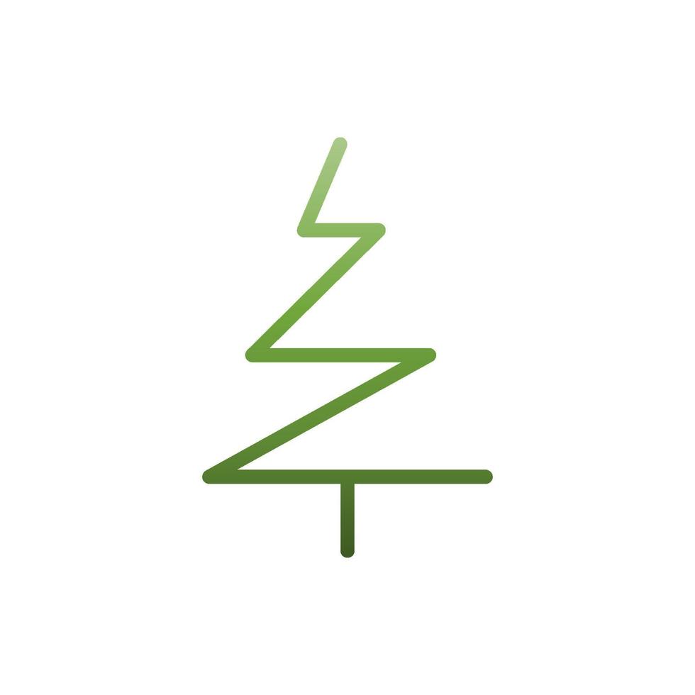 Kiefer oder Weihnachtsbaum flaches Symbol, Vektor. vektor