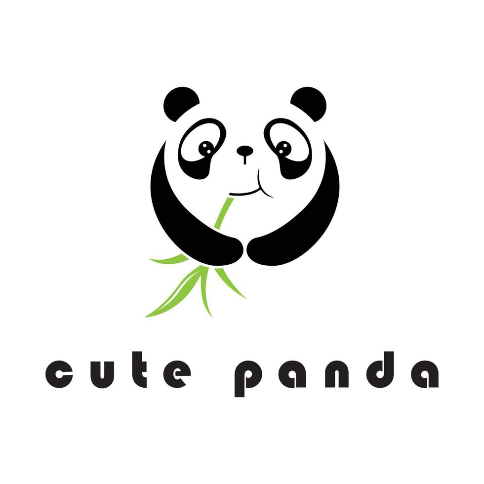 kreatives Panda-Logo mit Slogan-Vorlage vektor