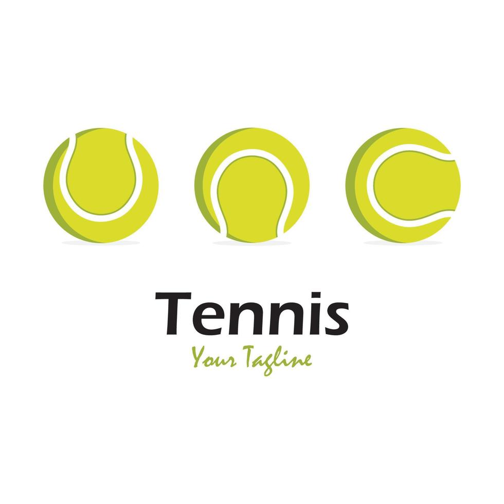 Tennis-Logo mit Schläger- und Slogan-Vorlage vektor