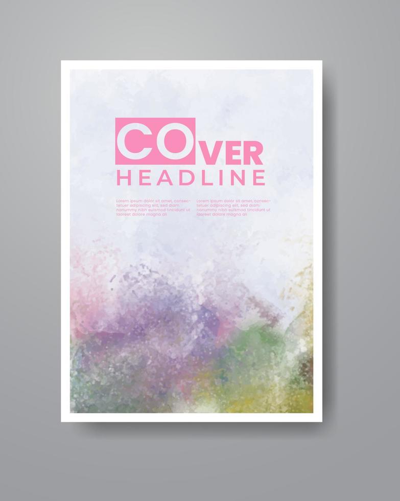 Karten mit Aquarellhintergrund. design für ihr cover, datum, postkarte, banner, logo. vektor