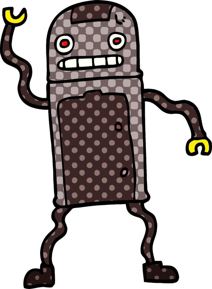 tecknad doodle robot vektor