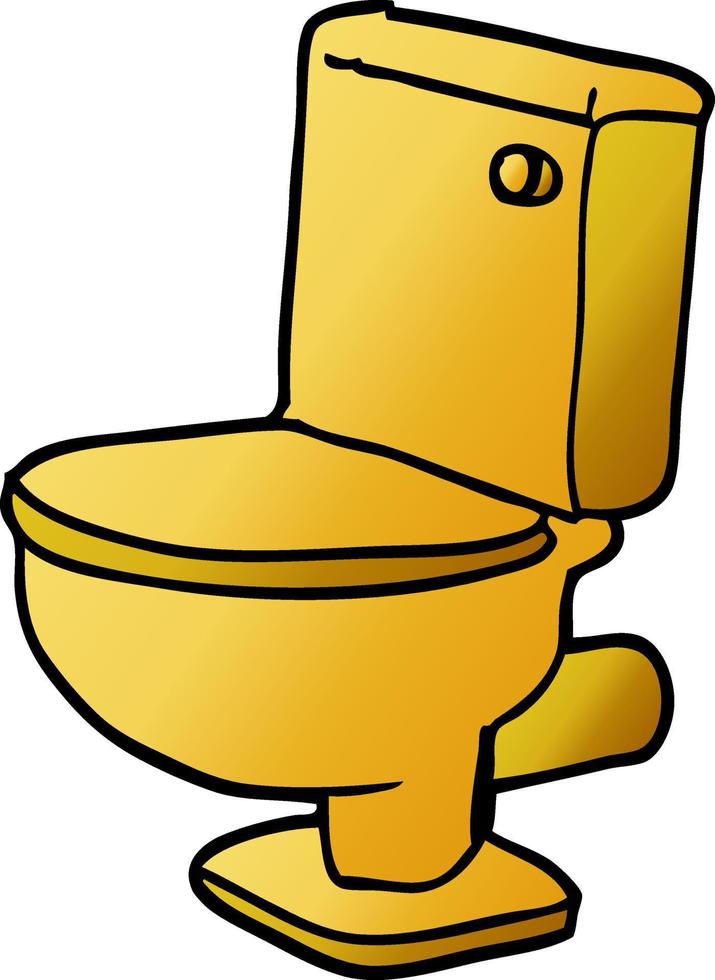 Cartoon-Doodle goldene Toilette vektor