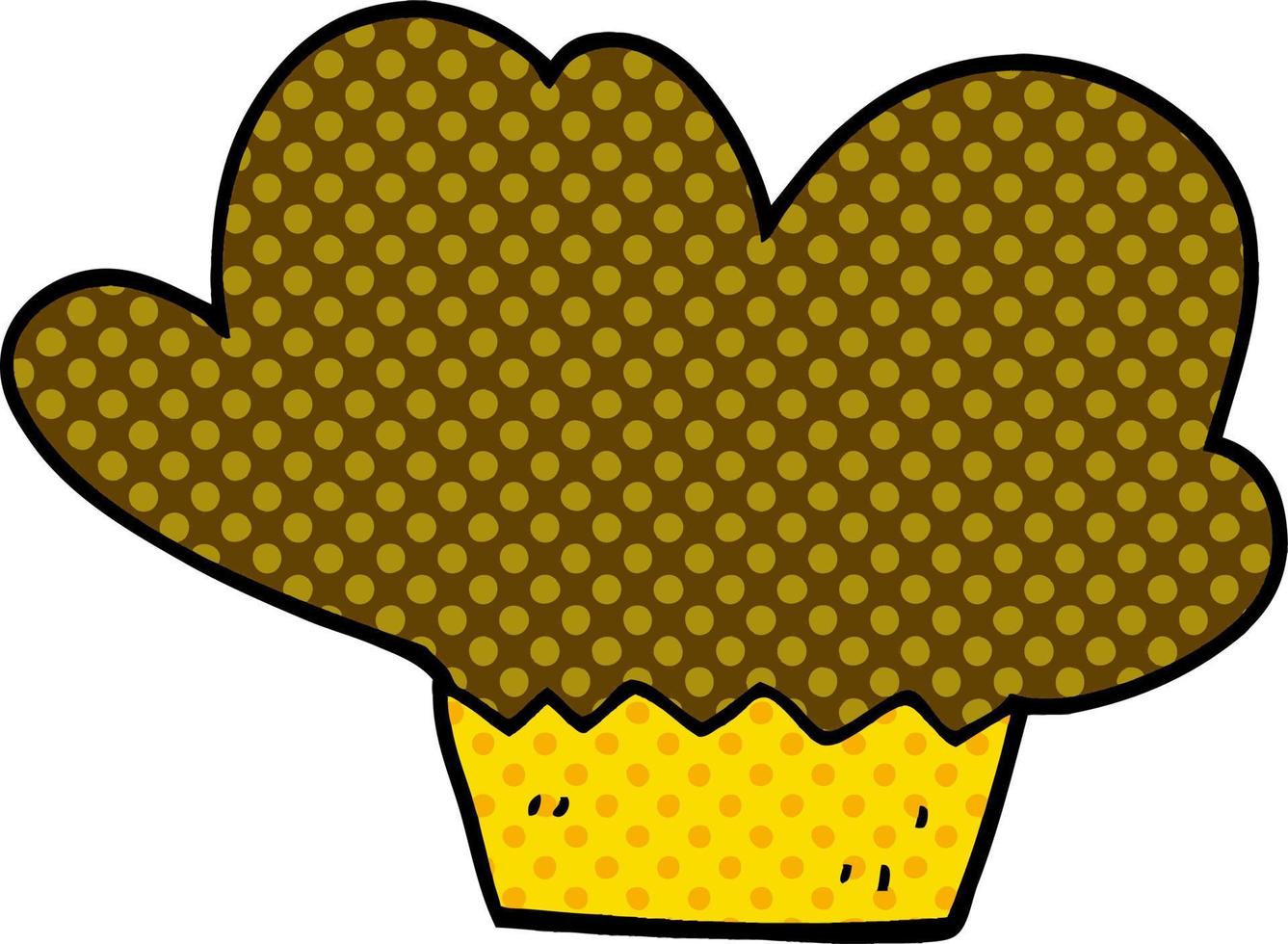 tecknad serie klotter muffin vektor