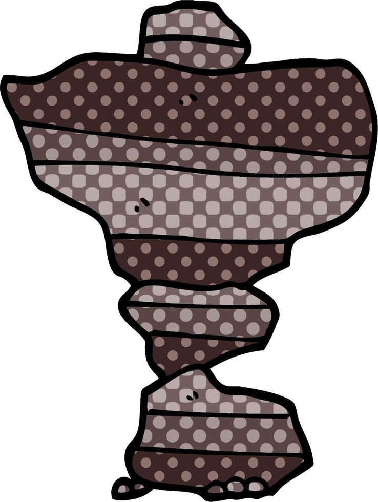 tecknad serie klotter av staplade sten vektor