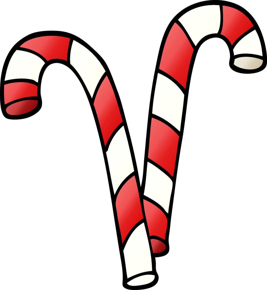 Cartoon-Doodle Weihnachtszuckerstange vektor