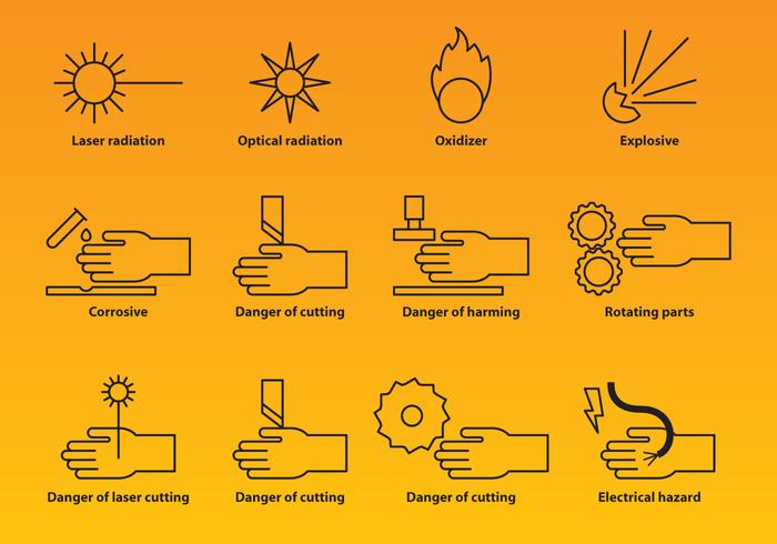 Industrie Warnung Icons vektor