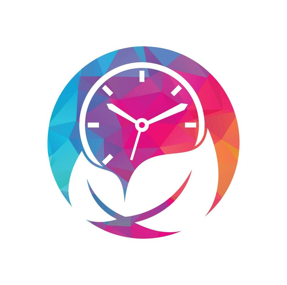 natur tid vektor logotyp design mall. energi tid och diet tid logotyp begrepp.