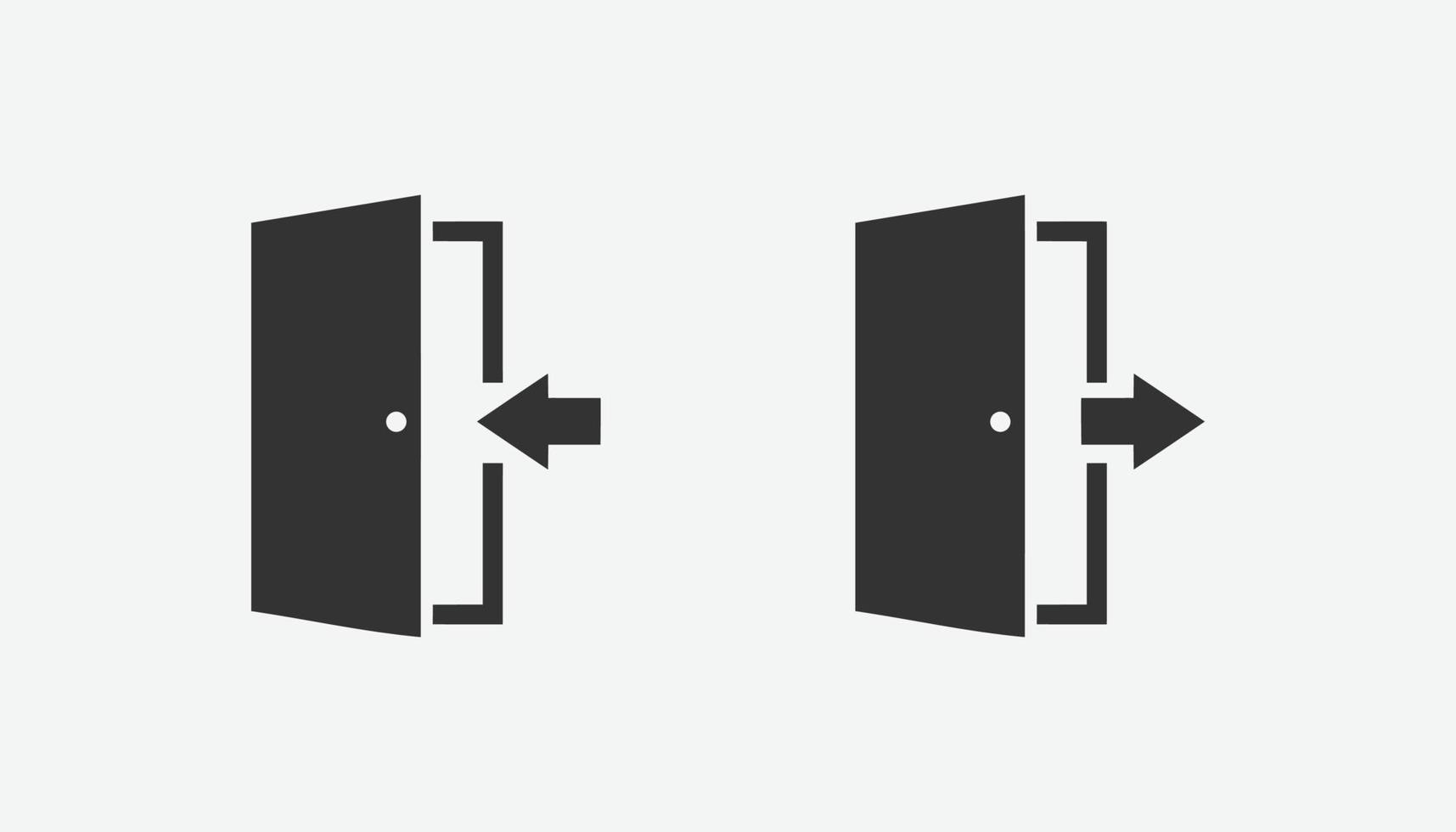 Vektorsymbol zum Anmelden und Abmelden. Login- und Logout-Symbol. Eintritts- und Austrittsvektorillustration auf lokalisiertem Hintergrund. vektor