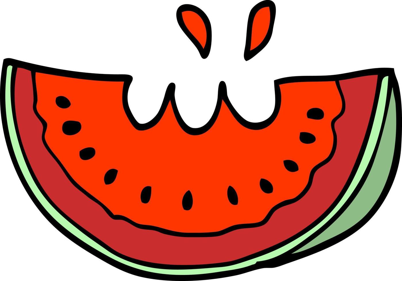 Cartoon-Doodle-Wassermelone vektor