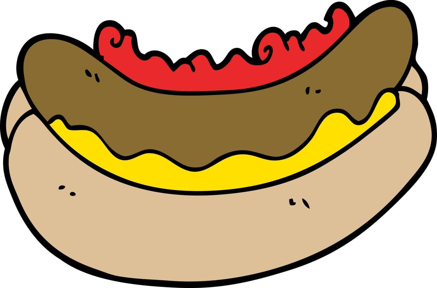 Cartoon-Doodle eines Hotdogs vektor