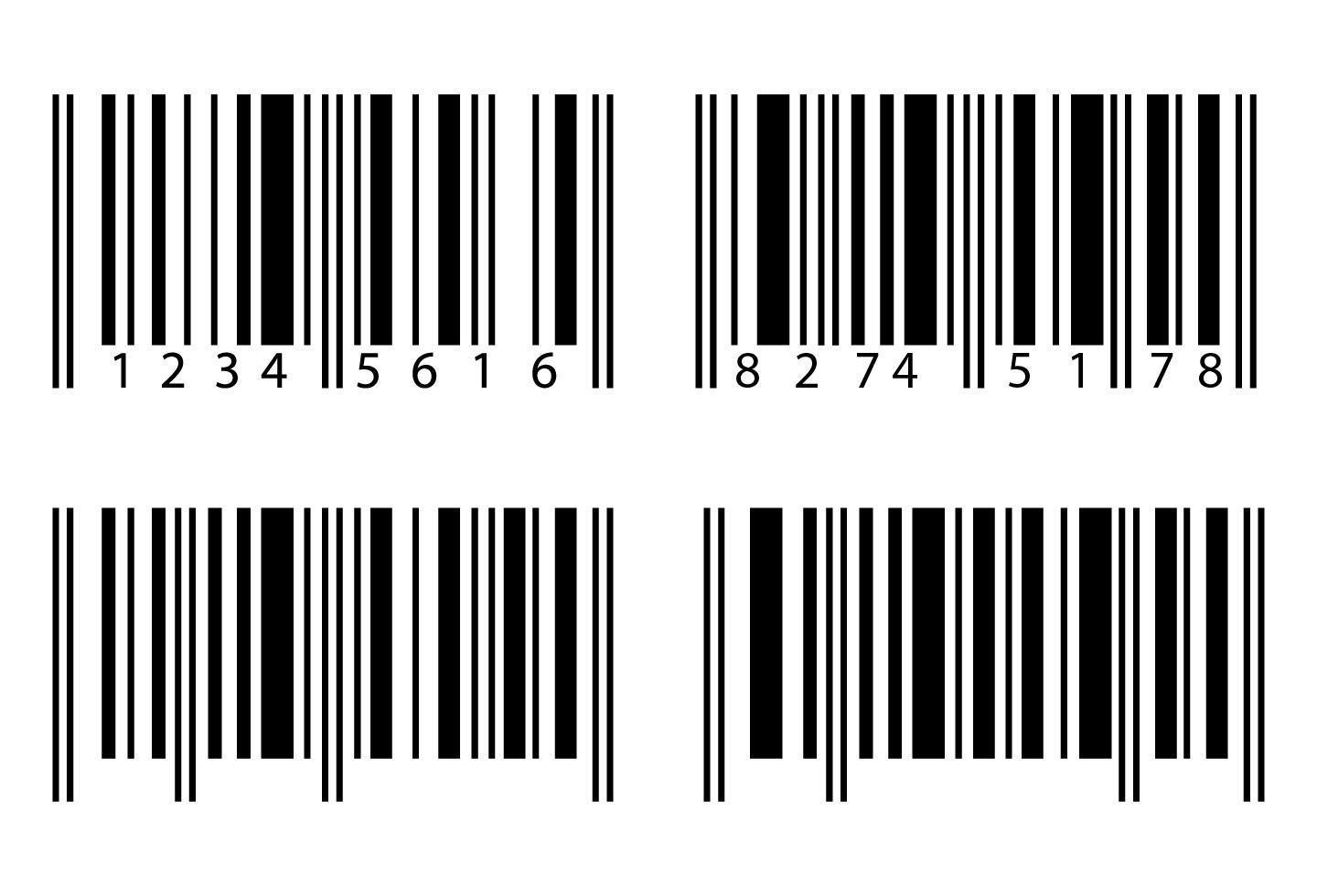 Barcode-Set isoliert auf weißem Hintergrund vektor