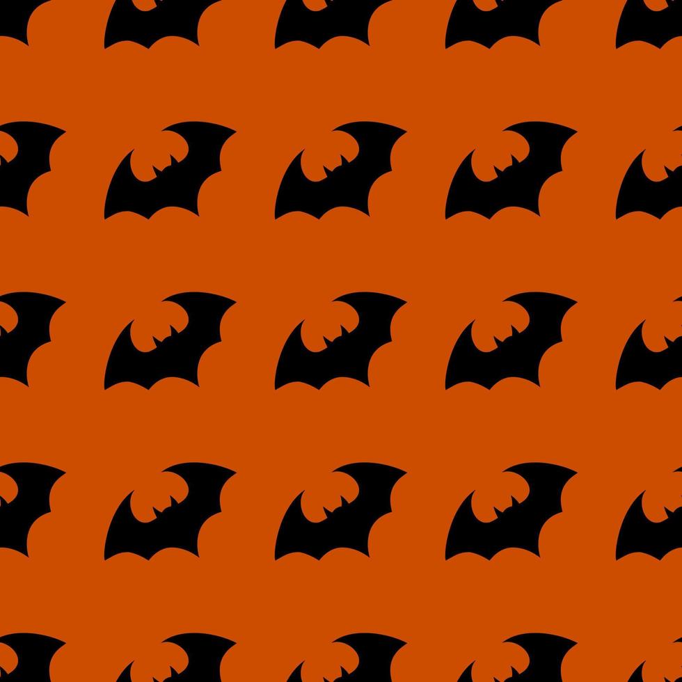 Halloween fliegende Fledermaus. Vampir-Vektor-Fledermaus. dunkle Silhouette von Fledermäusen, die in einem flachen Stil fliegen. nahtloses Muster. Halloween-Hintergrund. vektor