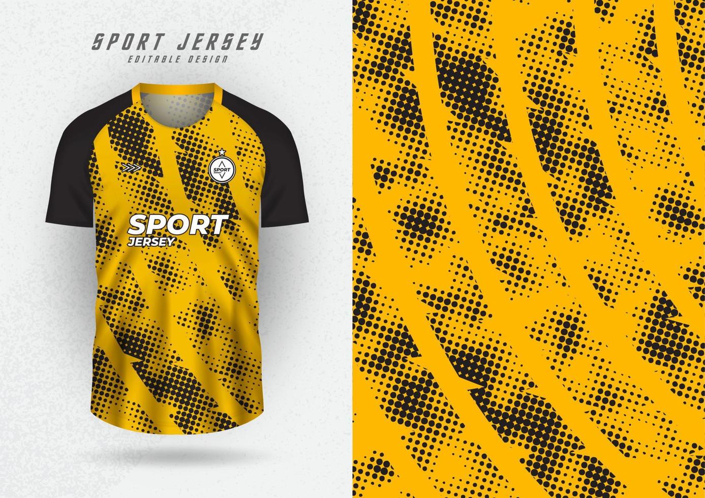 hintergrundmodell für sporthemd, trainingshemd, laufhemd, gelb und schwarz. vektor