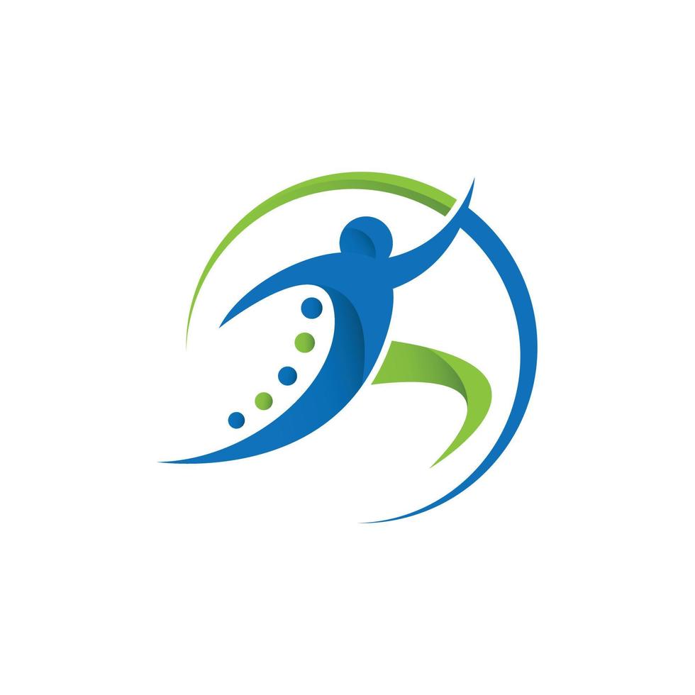 Logo-Design-Konzept für Physiotherapie vektor