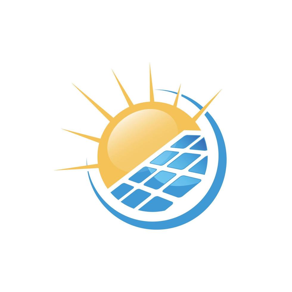 Logo-Vektordesign für Solarpanel vektor