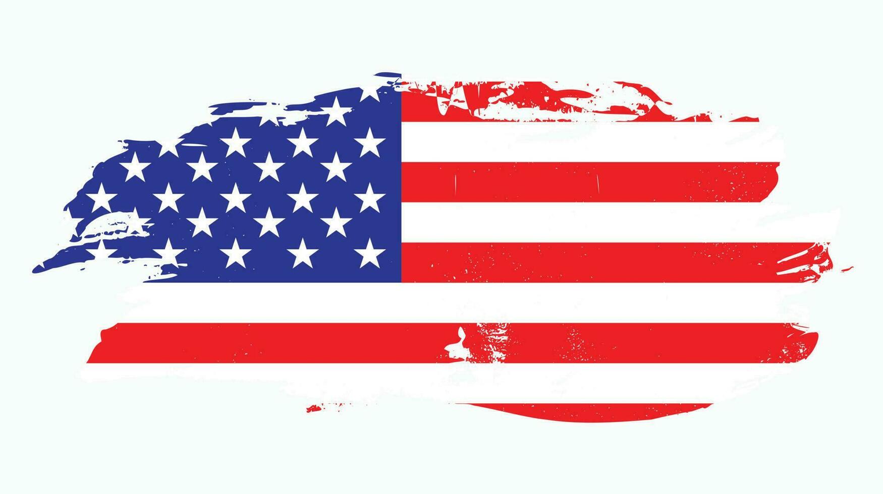 verblasster Grunge-Stil professioneller Vektor der amerikanischen Flagge