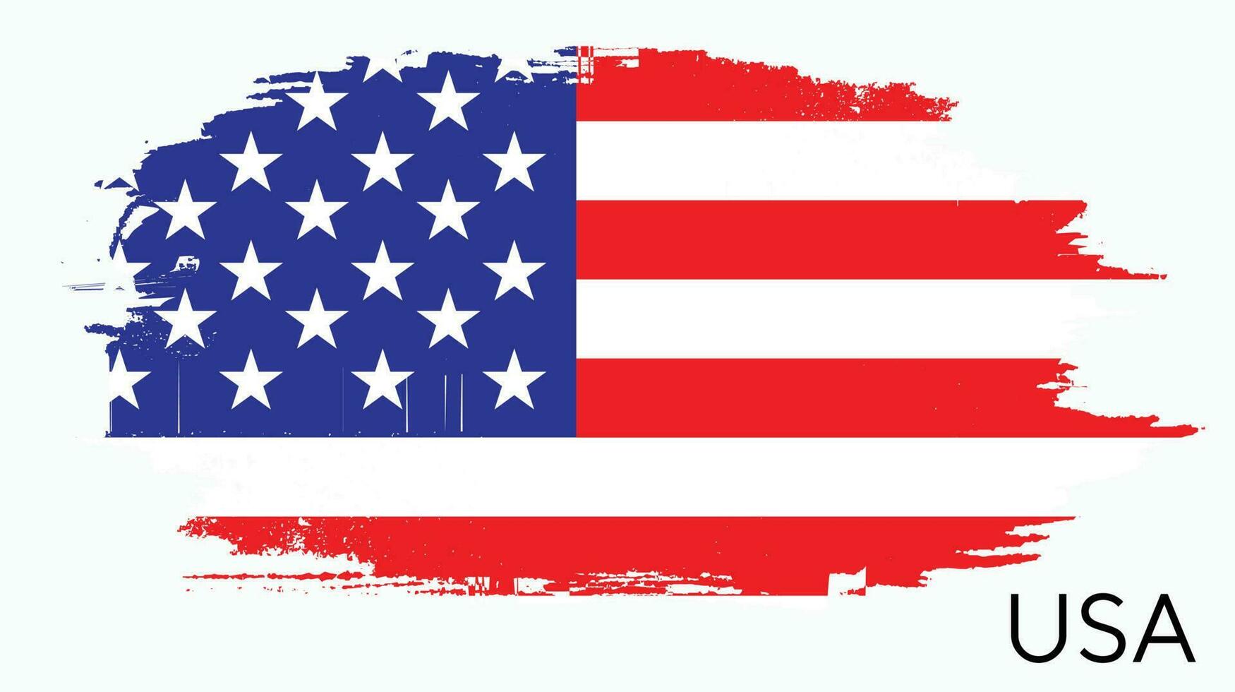 bedrövad grunge textur Amerika flagga vektor