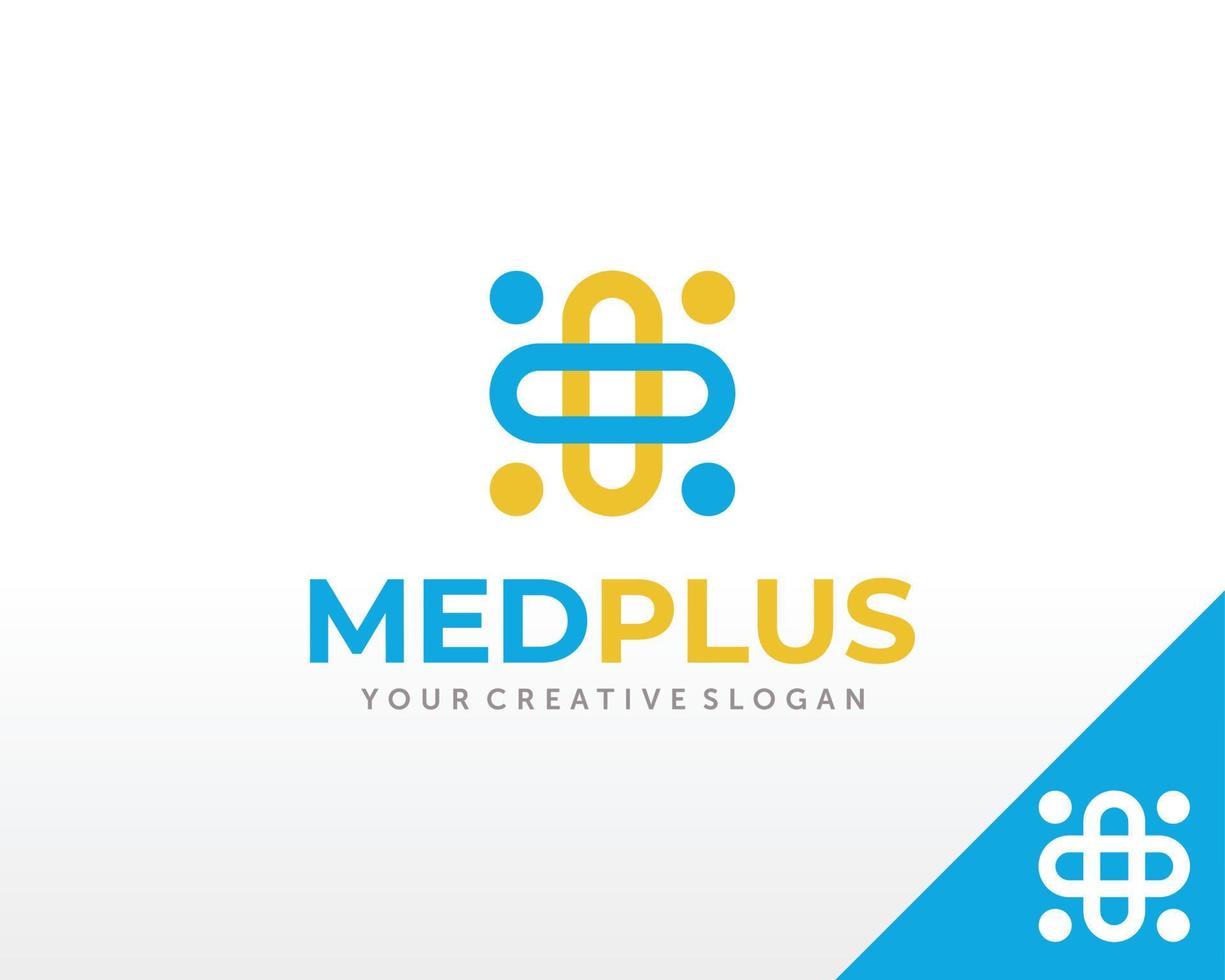 Online-Arzt-Logo. Gesundheitswesen und medizinischer Logo-Designvektor vektor