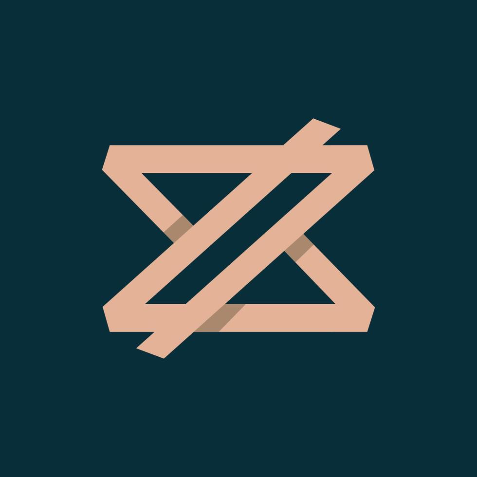 brev z monogram geometrisk modern logotyp vektor