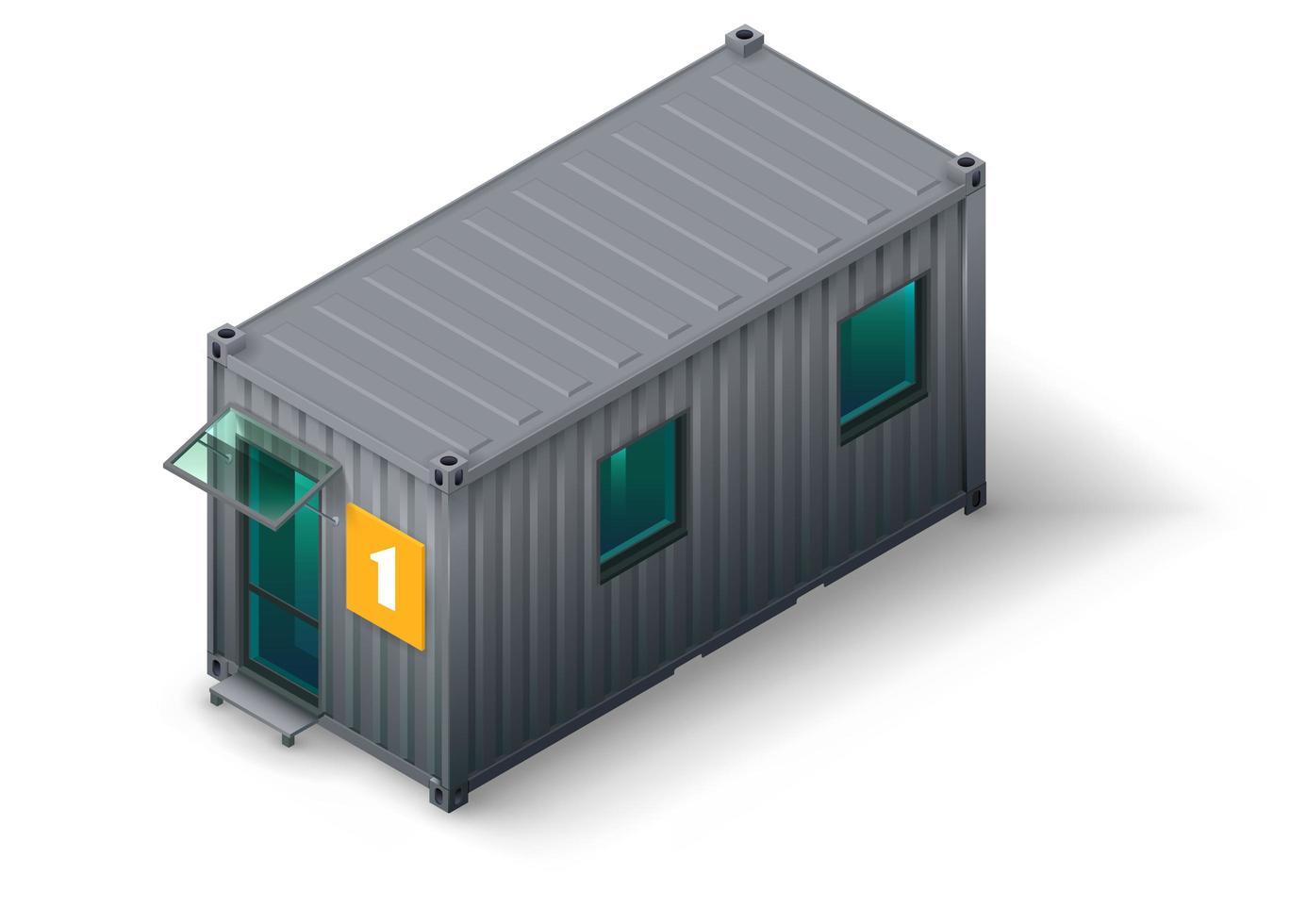 modulares Containerhaus für Mitarbeiter oder Arbeiter vektor