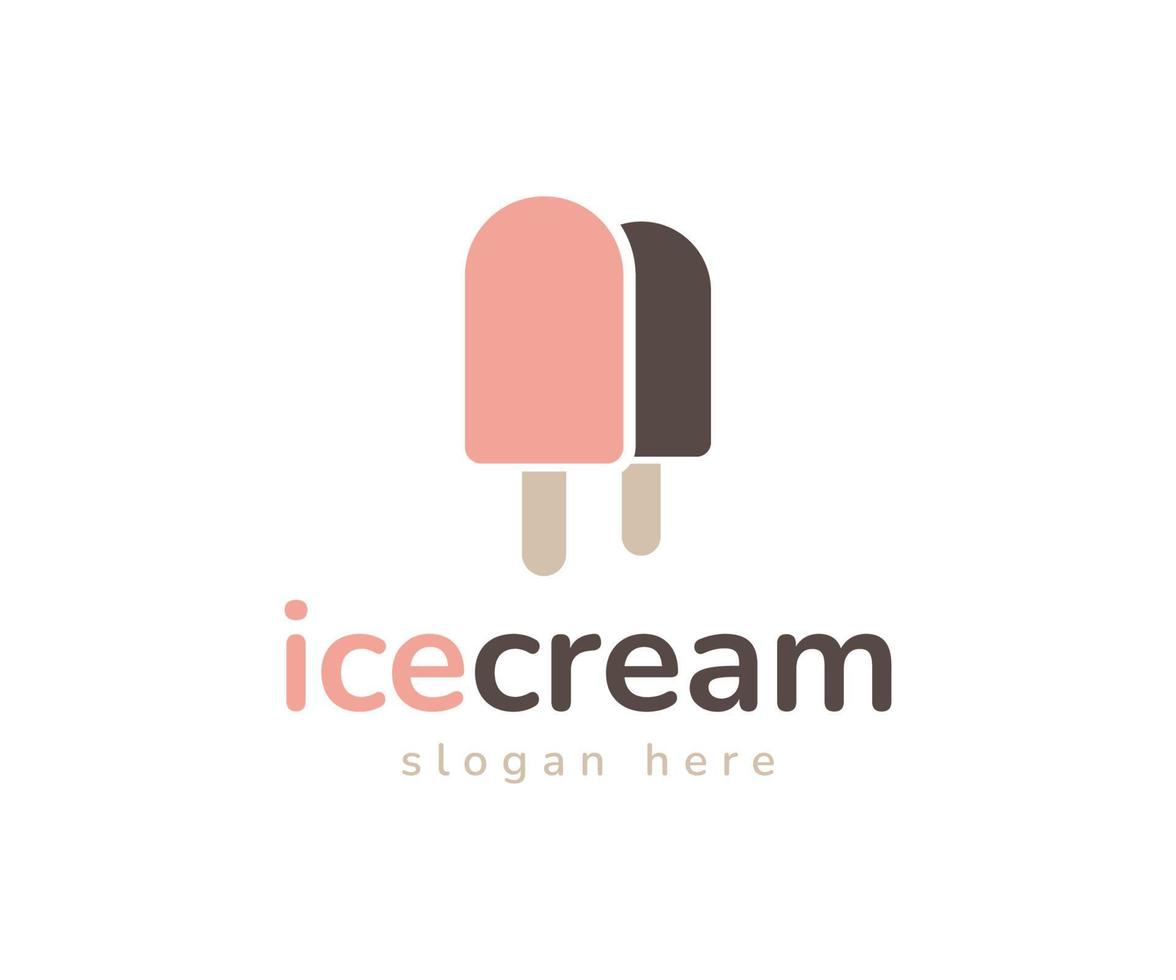 kreative Eiscreme-Logo-Vorlage vektor