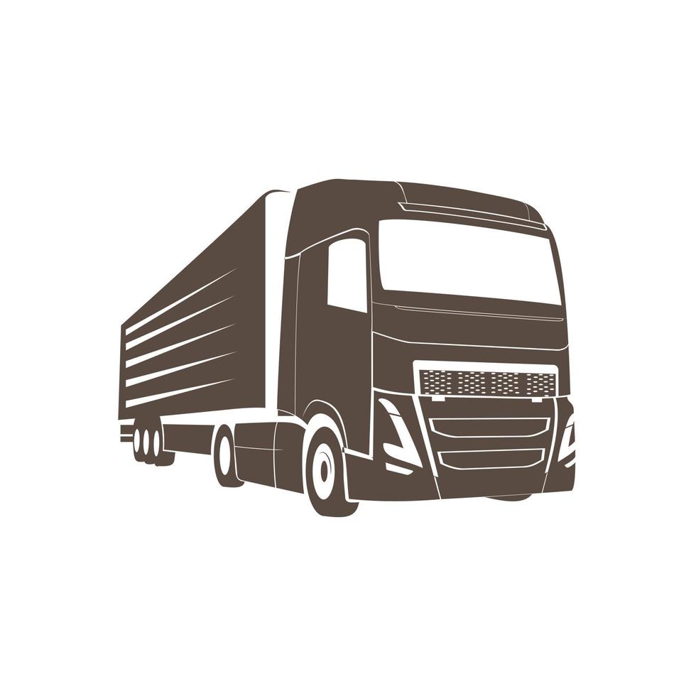 LKW-Logo-Vektordesign. LKW-Anhänger-Logo-Transport vektor