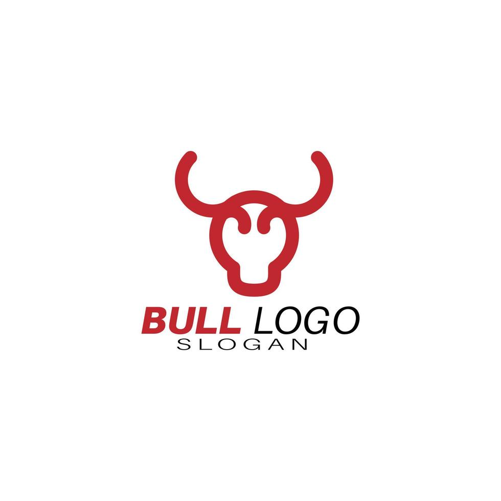 head buffalo bull elegant logotyp symbol design illustration vektor för företag