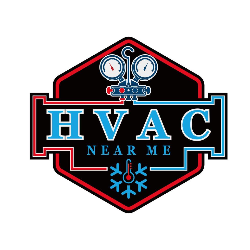 grundläggande rgb hvac logotyp vektor