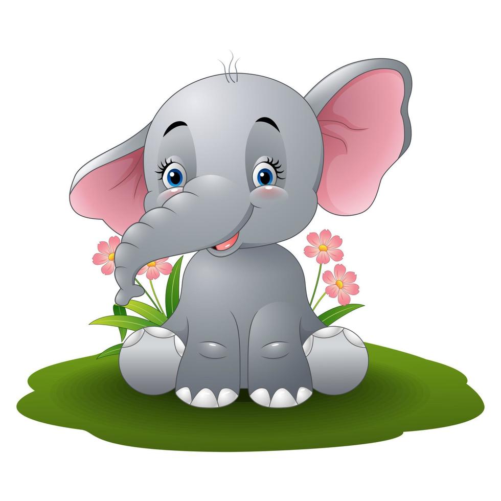 Cartoon-Baby-Elefant vektor