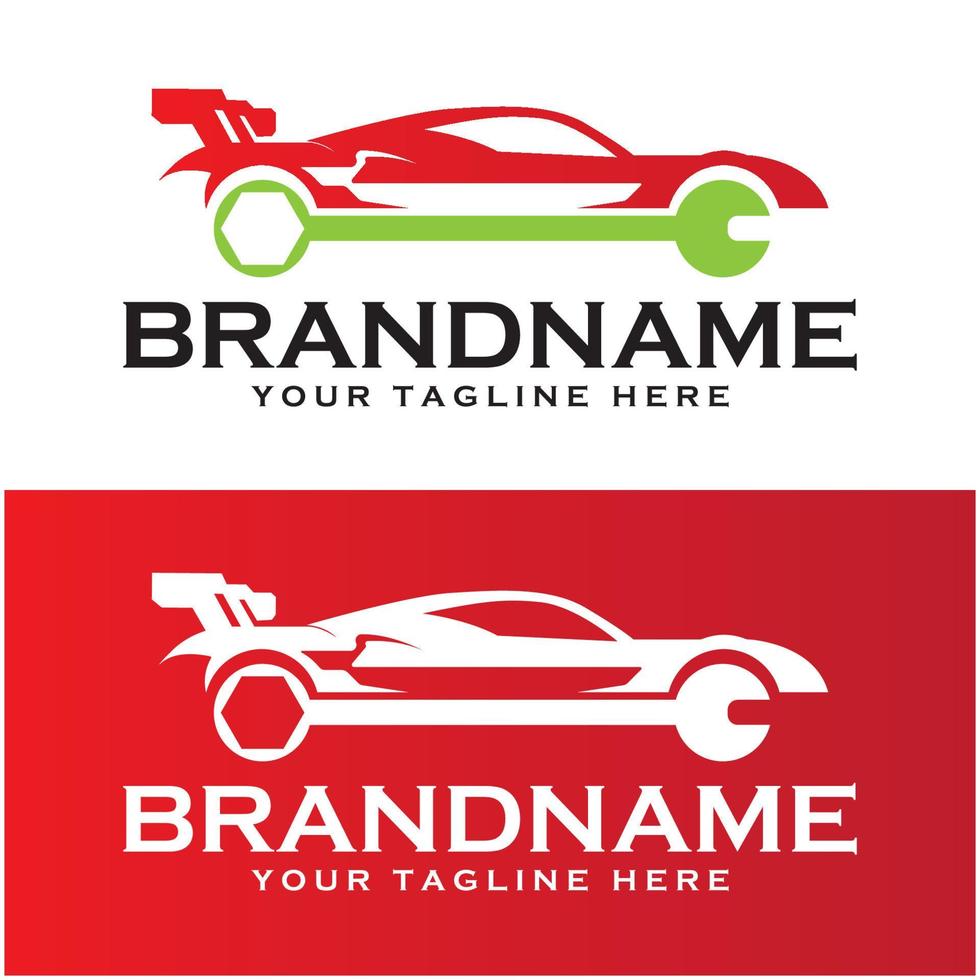 uppsättning av kreativ tävlings bil logotyp med slogan mall vektor