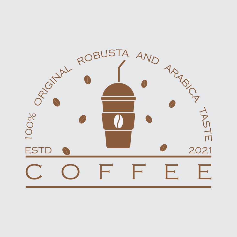 kreativ is kaffe dryck och kaffe mjölk logotyp vektor illustration design