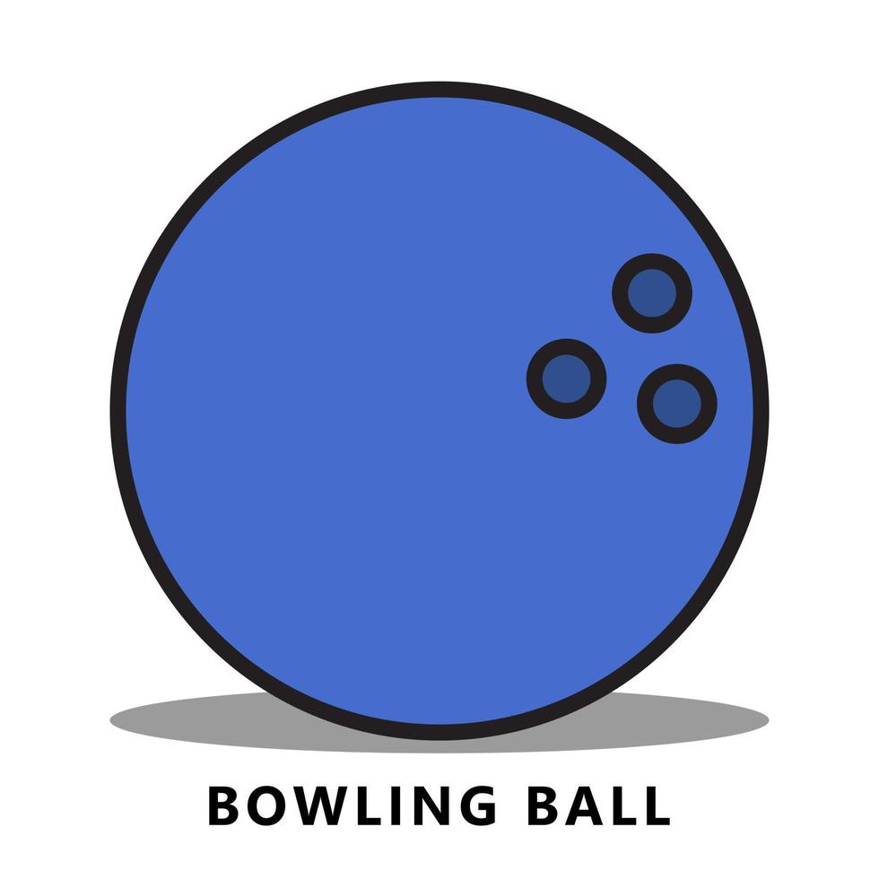 Bowling-Sport-Symbol-Cartoon. Bowling-Kugel-Symbolvektor vektor