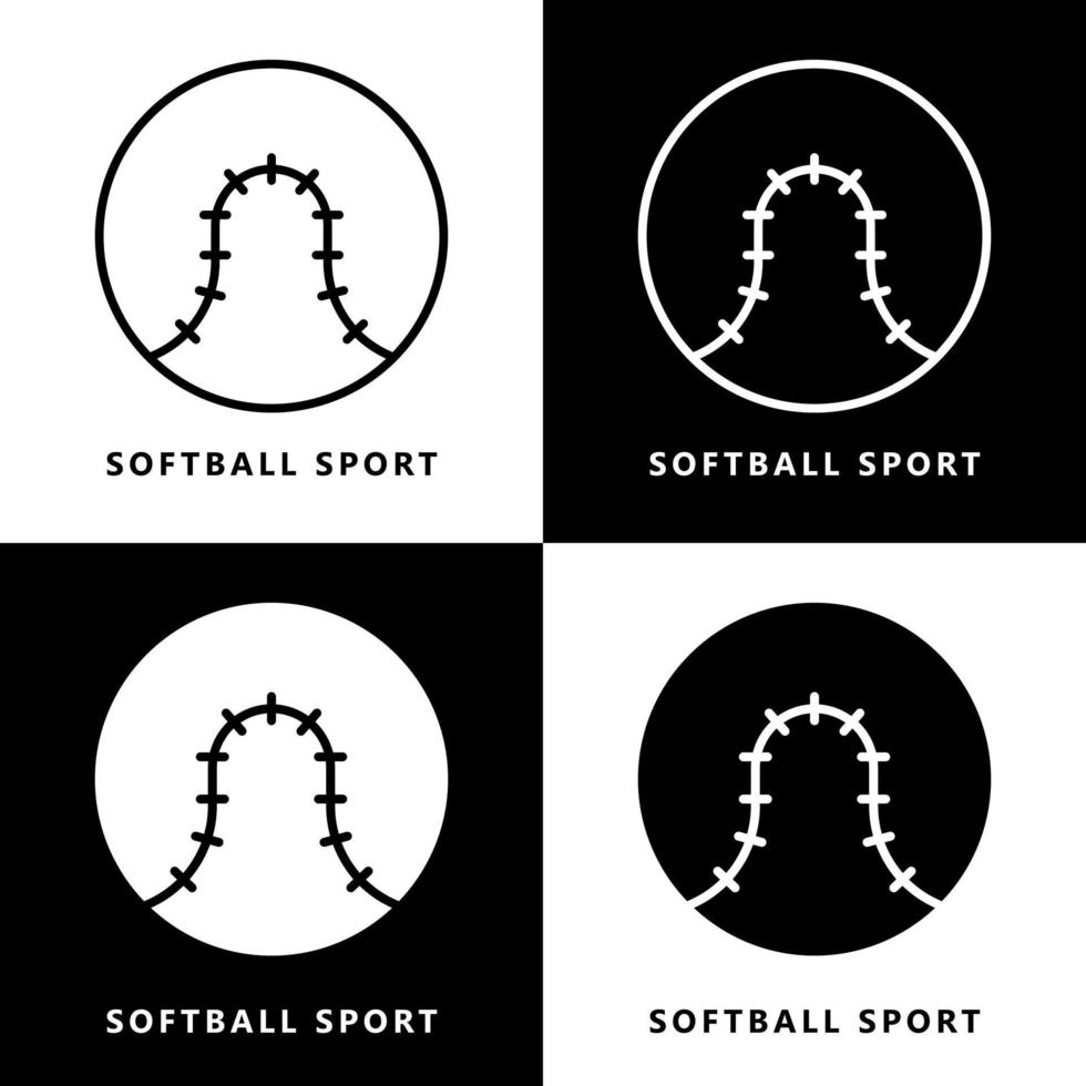 baseboll ikon tecknad serie. mjuk boll sport symbol vektor logotyp