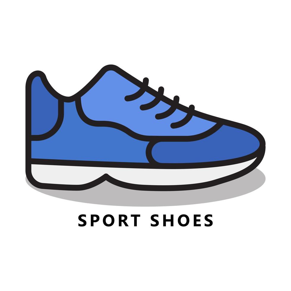 sport skor sport ikon tecknad serie. löpning Skodon symbol vektor