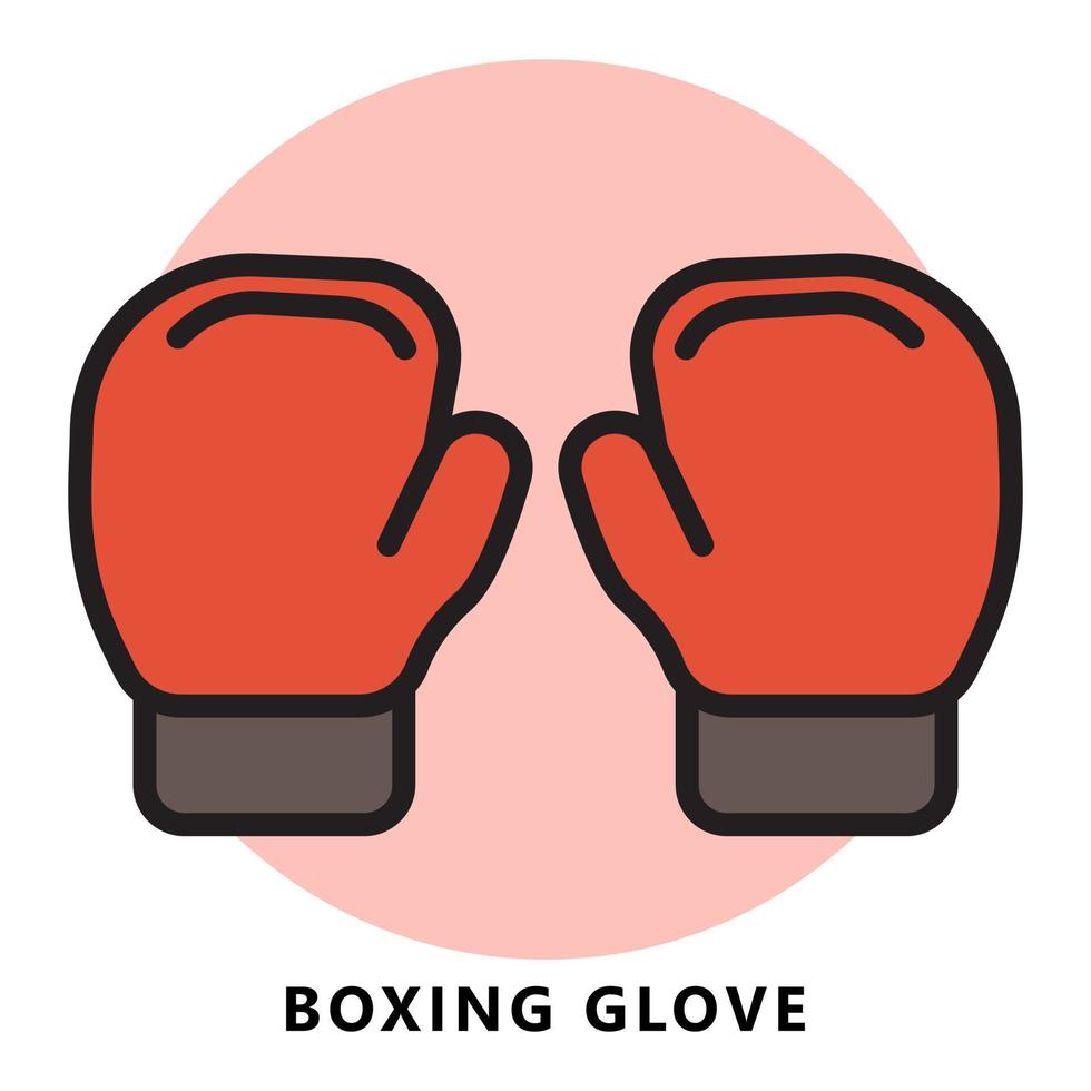 boxhandschuh symbol cartoon. Kampf Boxer Sport Symbolvektor vektor