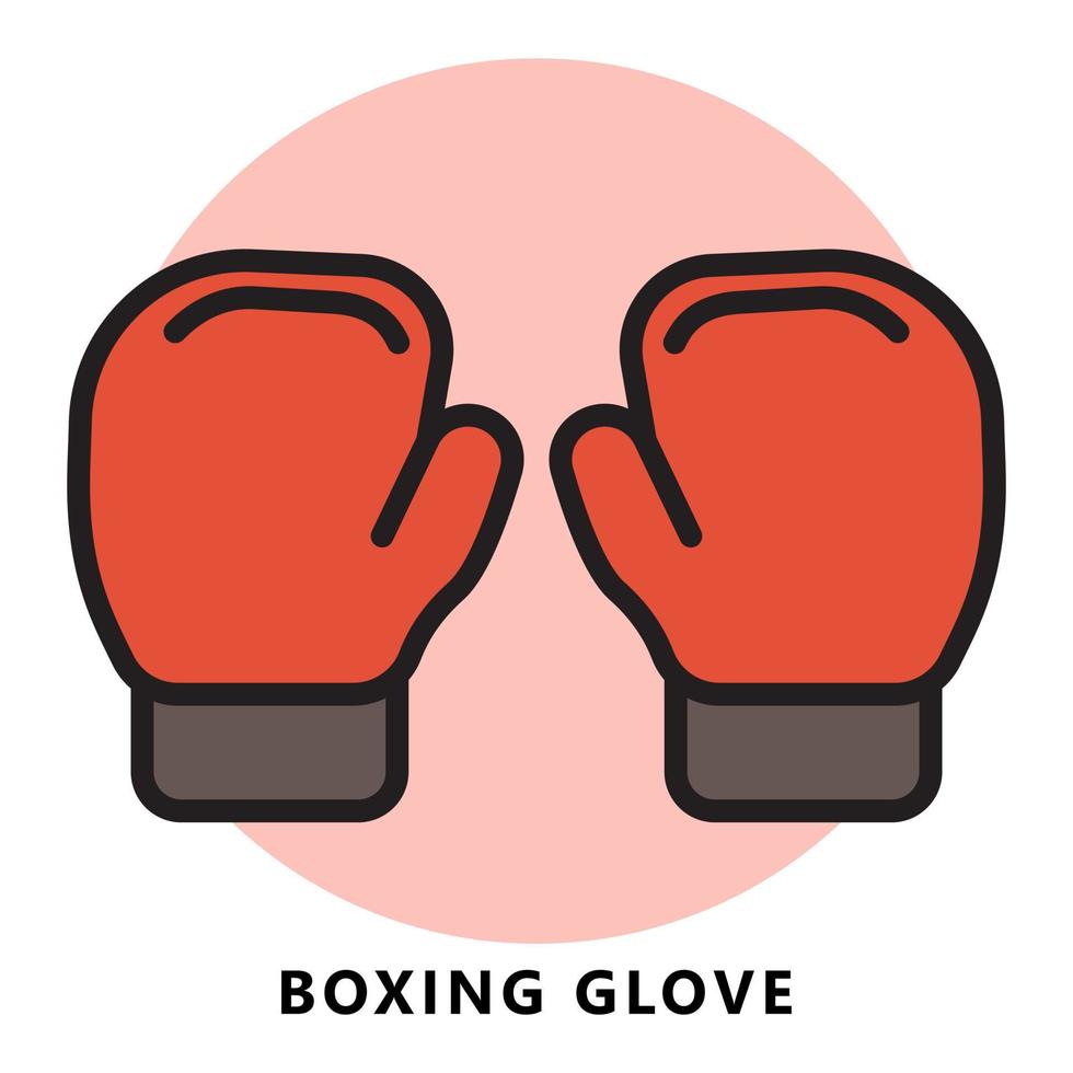 boxning handske ikon tecknad serie. bekämpa boxare sport symbol vektor