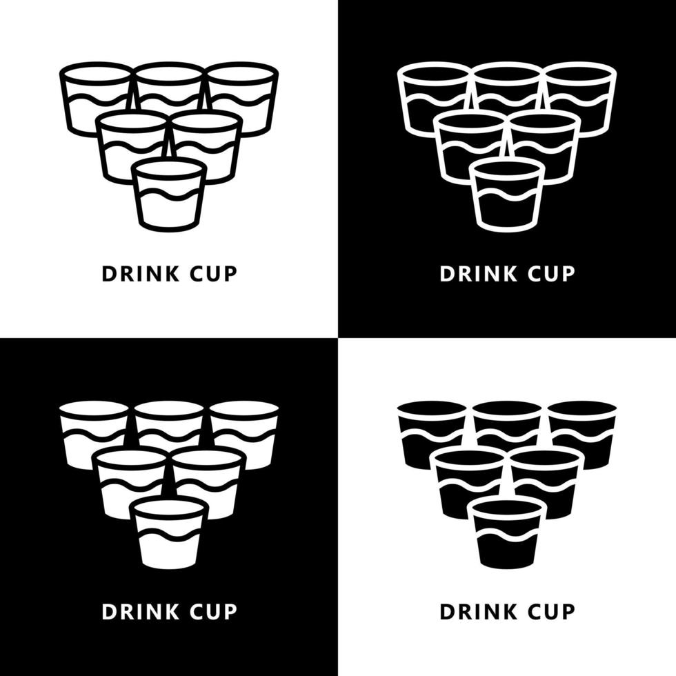 dryck kopp fest ikon tecknad serie. öl Skål symbol vektor logotyp