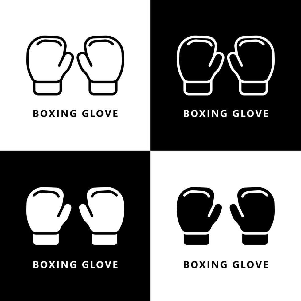 boxhandschuh symbol cartoon. Boxer-Sport-Symbol-Vektor-Logo kämpfen vektor