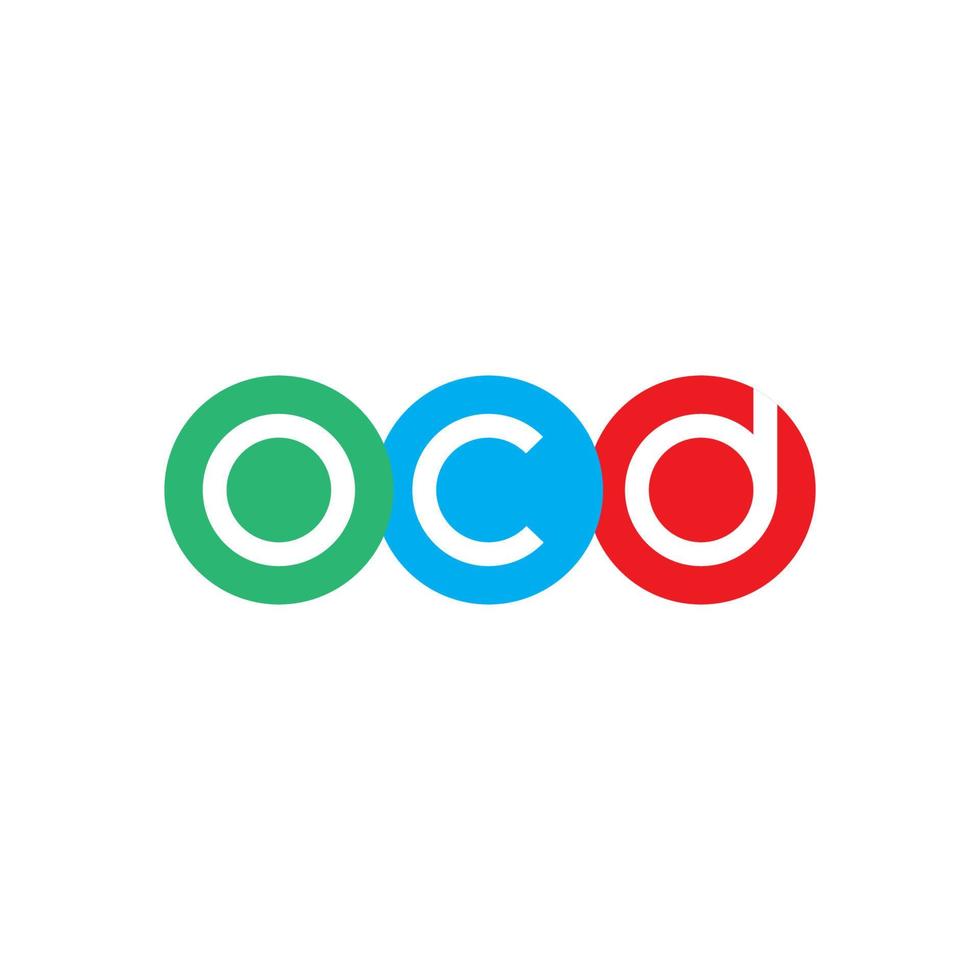 Logo Vektor Vorlage Text ocd.