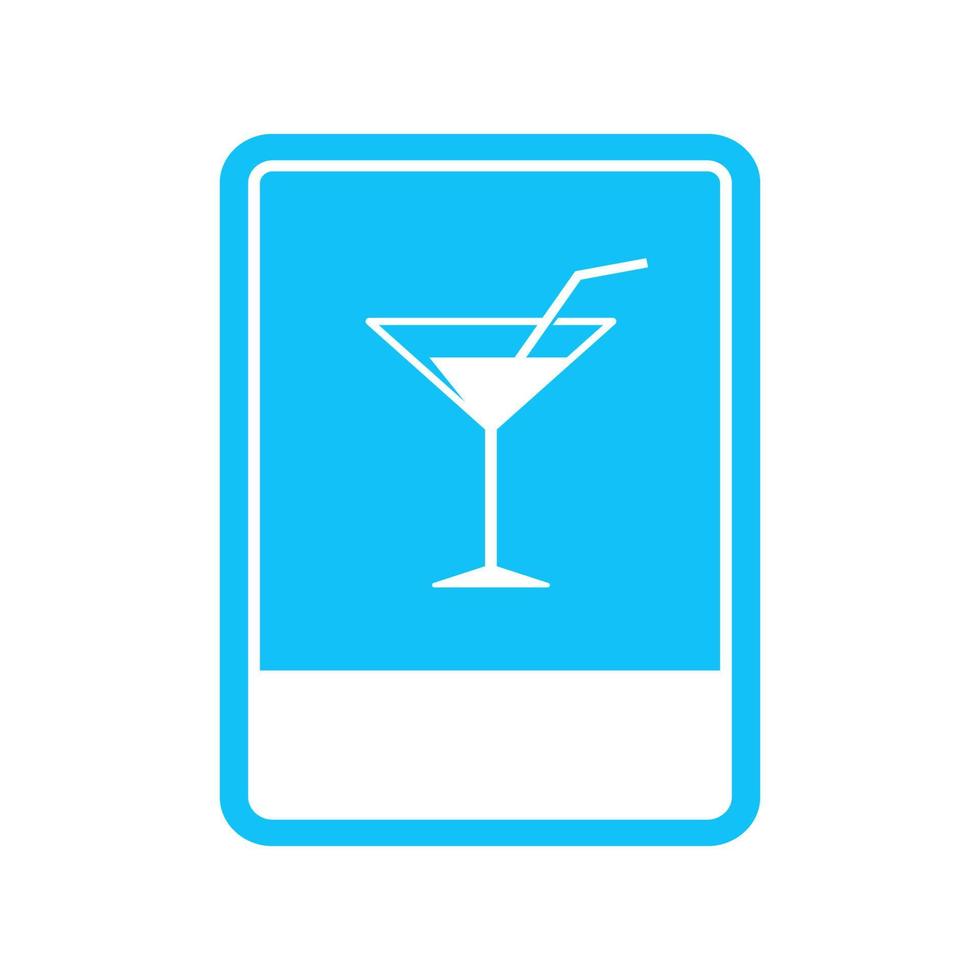 vektorillustration von cocktailglasschildern, geeignet für diskotheken, bars etc vektor