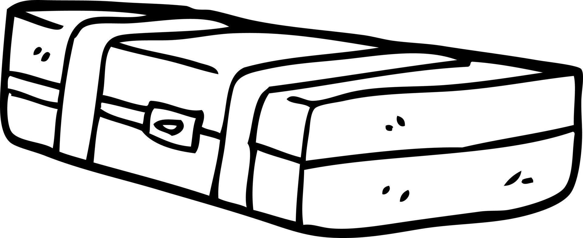Strichzeichnung Cartoon-Koffer vektor