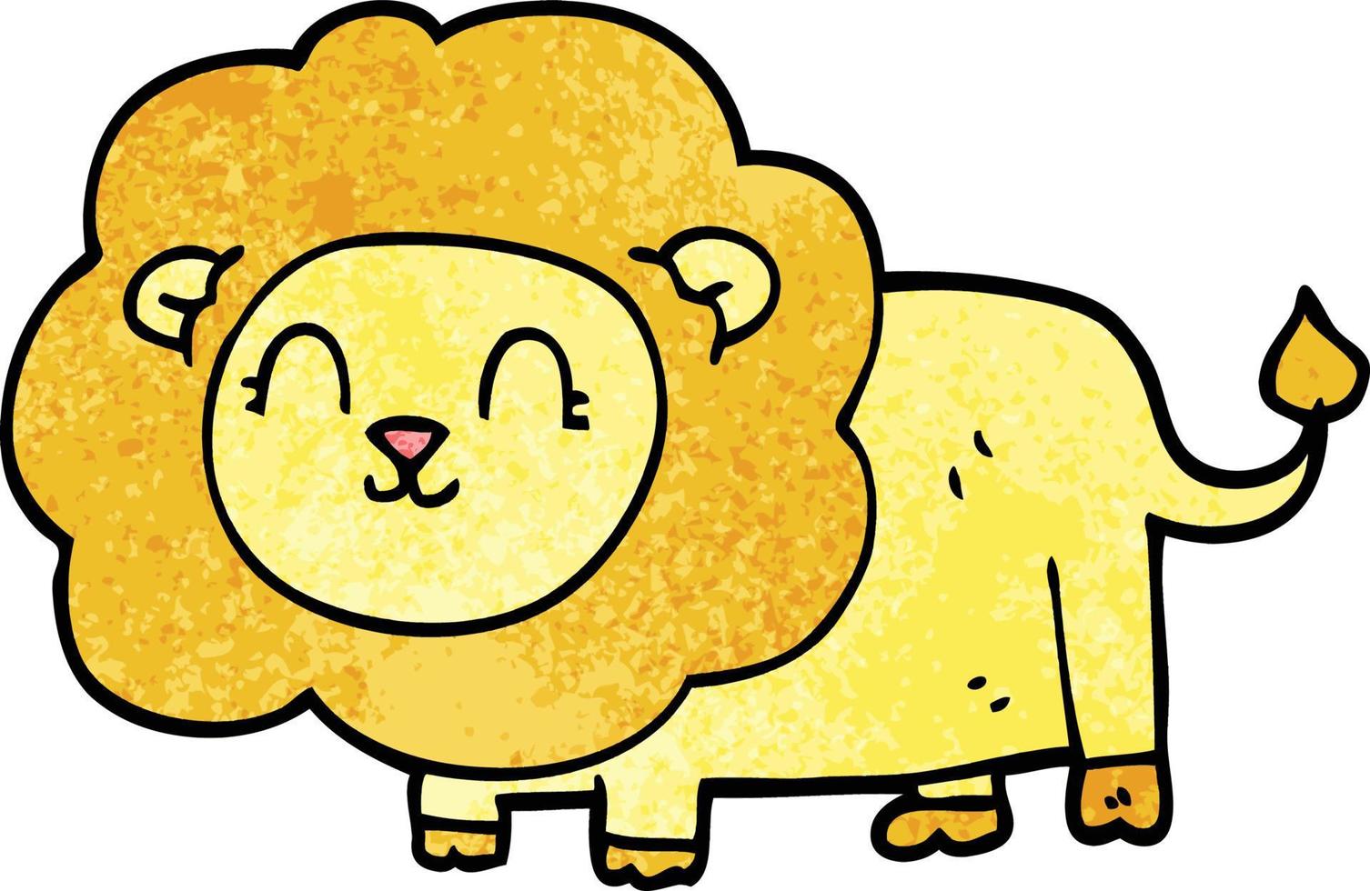 tecknad doodle lejon vektor